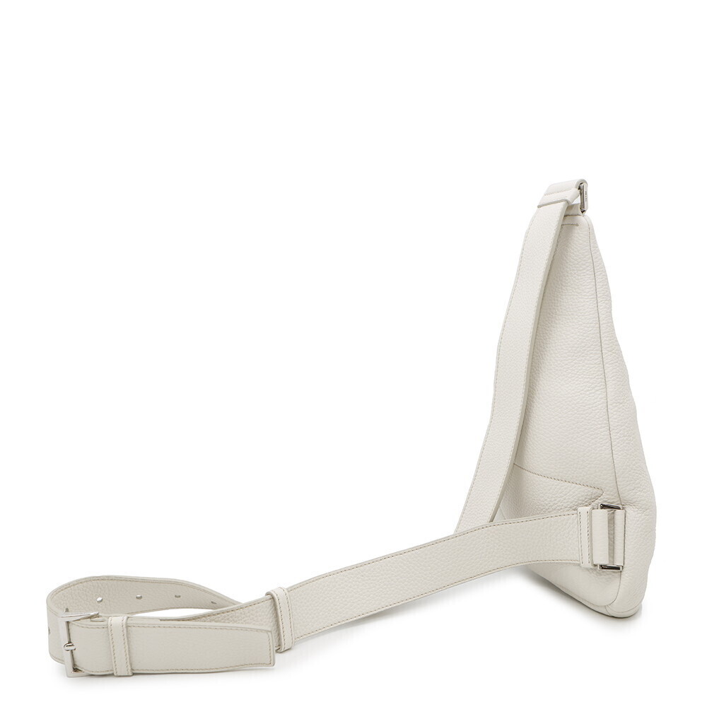 PRADA Triangle Logo Leather Body Bag White - Picture 2 of 7